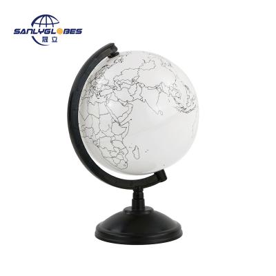 China Hot Sale 14cm Ruler Plastic Globe Map Educational Painting Globe Education/Gifts/Supermarket For Kids for sale