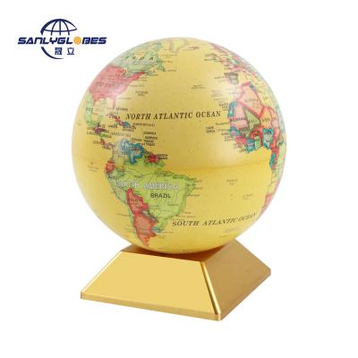 China Education/Gifts/Supermarket 14cm World Globe Decor Piggy Bank Interactive Globe For Kids for sale