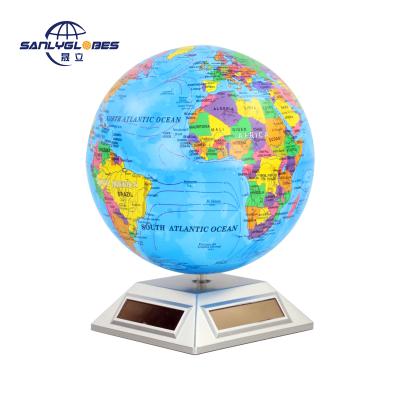 China Education / Gifts / Solar Power High Quality Office Storage Decor 14cm Supermarket Rotating Globe Control for sale