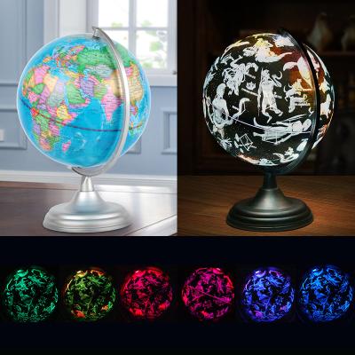 China Mini metal celestial globe 20cm education/gifts/supermarket plastic iron antique table decorations with metal base for sale