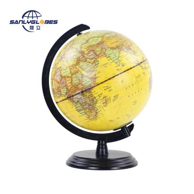 China Education/gifts/supermarket factory wholesale 22.8cm ruler plastic globe with base plastic world globes on stand for sale