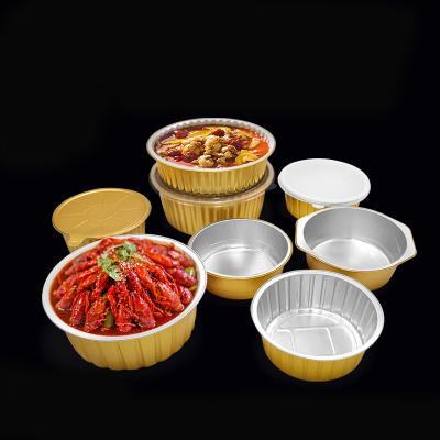 China FoodCooking Disposable Food Grade Aluminum Foil Food Containers Small Rectangle Aluminum Foil Mold/Trays With Lids for sale