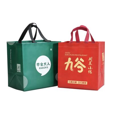 China Wholesale Custom BIODEGRADABLE Printed Eco Friendly Recycle Reusable Grocery PP Laminated Non Woven Fabric Tote Shopping Bags for sale