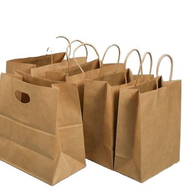 China Recycled Brown Kraft Materials Craft Materials Custom Paper Shopping Bag Extra Large Low Wide Kraft Paper Bags For Pizza for sale