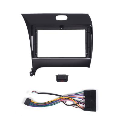 China Brief & Single Color Car GPS Navigation Panel For KIA K3 2009-2018 9 Inch Stereo Headuint Car Radio Din Frame 2 Panel Panel Fascias Frame for sale