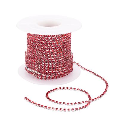 China Wholesale Bling Crystal Rhinestone Cup Chain Glass Eco-friendly Rhinestone Claw Chain Fringe For DIY Craft for sale