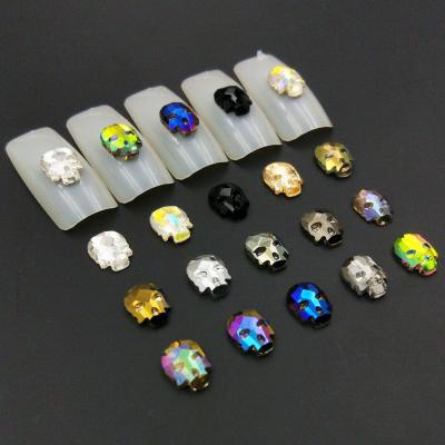 China Eco-friendly Factory Volume Shapes Rhinestonesskull Mixed Shapes Stone Flat Back Not Hot Fix Nails Rhinestones for sale