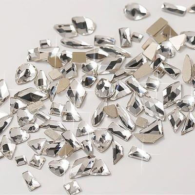 China Yantuo K9 Crystal Clear Rhinestone Flat Back Nail Art For Nails Multiple Shapes Eco-friendly Rhinestones for sale