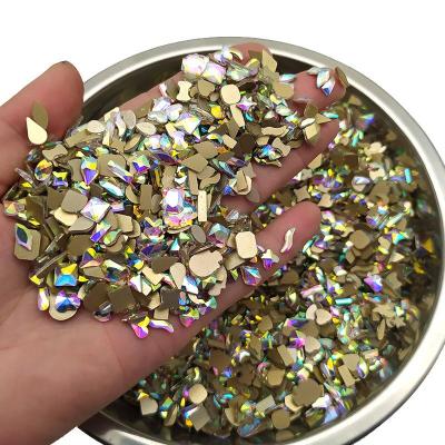 China Eco-friendly yantuo K9 ab Crystal Rhinestones Nail Art For Nails Multiple Shapes Flat Back Nail Art for sale