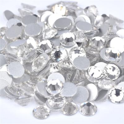 China Crystal White 100Gross Non Bulk Package Hotfix Eco-Friendly Flatback Glass Rhinestone For Nail Art, Tumblers for sale