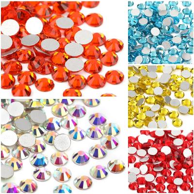 China Wholesale yantuo Eco-friendly Air Rose SS3-SS20 Multi Sizes Non Colored Hot-fix Round DMC Trade Glass Crystal Flatback Rhinestone for sale