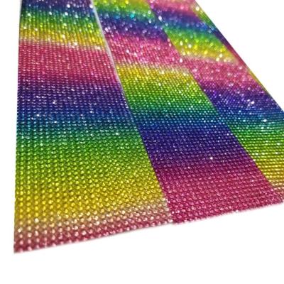 China High Quality Eco-Friendly Rainbow Faux Stone Self Adhesive Diamond Sheet Sticker Sheet From Factory 24x40cm Bilng for sale