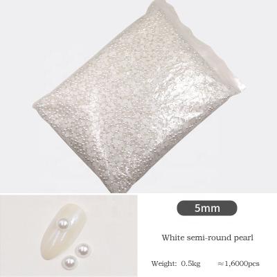 China yantuo Large Eco-friendly Bag Wholesale ABS Plastic Half Round Pearl Flatback Pearls1.5- 6mm Half for sale