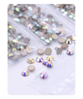 China Yantuo Eco-Friendly AB Crystal Six In White Random Mixed Flat Back Rhinestones Multi Size Crystal Diamond Stone For Nail Art DIY for sale