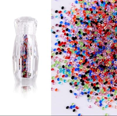 China High Quality Eco-friendly Mixed Colors Mini Rhinestones For Nail Art Decorations 1.2mm Pixie Micro Bottle Glass Micro Diamond Shining for sale