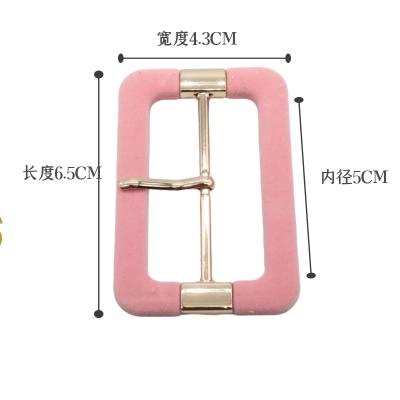 China New Type Washable Backer Customized Color Electroplating Zinc Alloy Flocking Spray Painting Process Flocking Day Buckle for sale