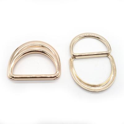 China Factory Price Zinc Alloy Cheap Custom Washable D Shaped Buckle Ring Double Metal D Buckle For Bag And Belt for sale