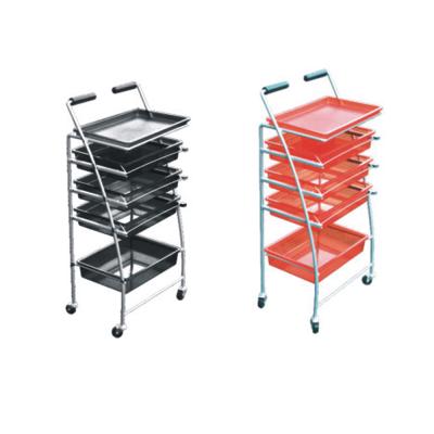 China Convenient Salon Hair Equipment Rolling Trolley Beauty Salon Trolley For Hairdressing for sale