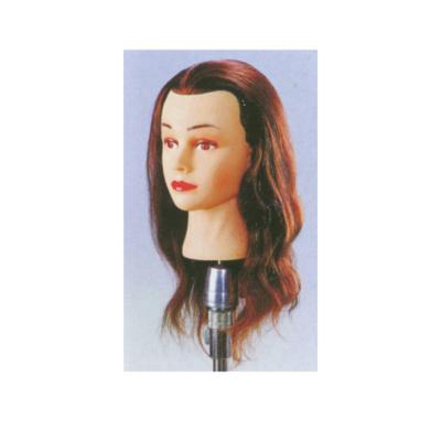 China Cosmetology Convenient Mannequin Head Hair Styling Head Synthetic Fiber Mannequin Training Head With Clamp for sale