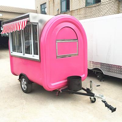 China Winery Mobile Food Caravan CP-C230165230 Gas Flat Top Grill Food Trailer Fast Beef BBQ Cart With Tent for sale