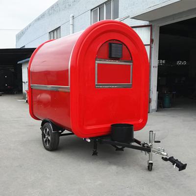 China CP-C230165230 winery mobile food truck churros food kitchen trailer red chestnut vending cart with CE for sale