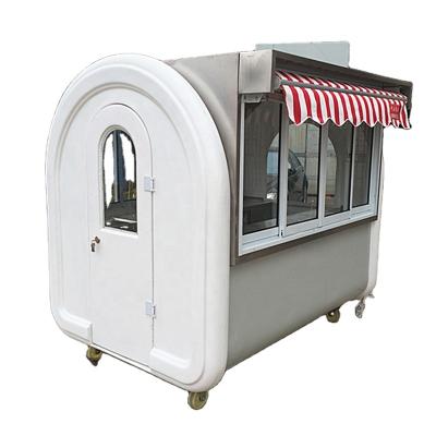 China White Processing Factory CP-A230165210 Ice Cream Sandwich Food Cart Hand Push Food Kiosk Beach Beverage Vegetable Booth For Wholesale for sale