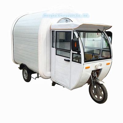 China China Famous Supplier White Winery Chonpower Hot Dog Tricycle Food Cart 3 Wheels Food Trailer for sale