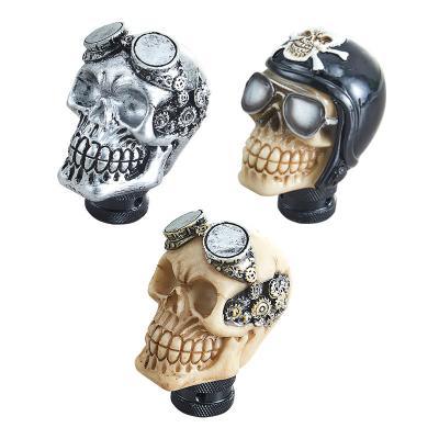 China Suitable Skeleton Gear Shift Knob 5 Gear Shift Knob Dust Leather Cover Automotive Parts Gear Shift Handball for sale