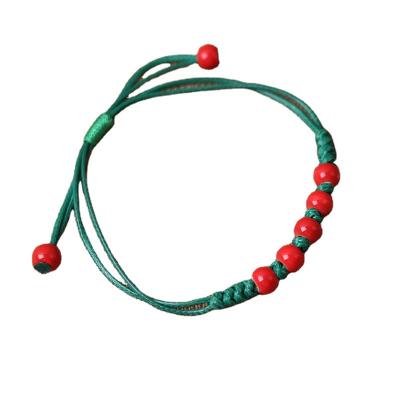 China Vintage Fashion Friendship Creative Length Bracelet Adjustable Rope Braided Ceramic Beaded Bracelet for sale