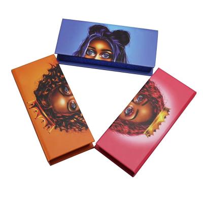 China Cheap Reused Magnetic Lash Paper Box Cosmetic Luxury Cardboard Mink Custom False Eyelash Paper Box Packaging for sale