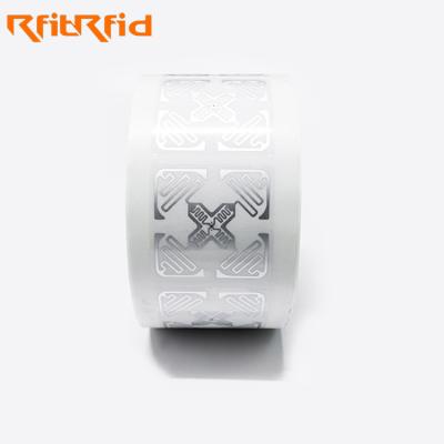 China 3D Apparel 3D UHF Clear RFID H47 Real Wet Sticker Tag Passive Wet Inlay RFID 44*44mm Impinj Monza4 4QT H47 for sale