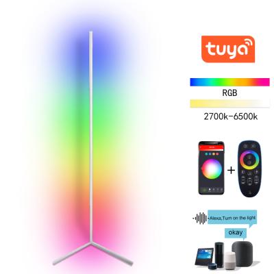 China Dropshipping Bulk Dropshipping Modern Nordic Minimal Vertical Led Colorful Smart Corner Floor Lamp Colorful Smart Floor Lamp for sale