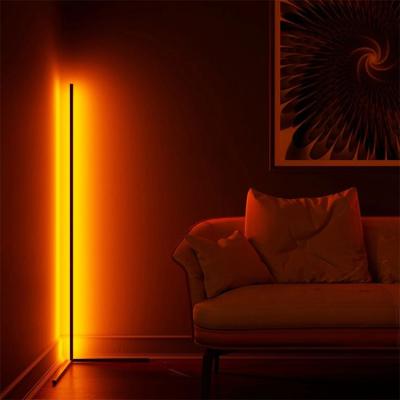 China Current Modern Nordic Smart APP Control 140cm Drop Shipping Smart Phone Corner Position Led RGB Floor Lamp for sale