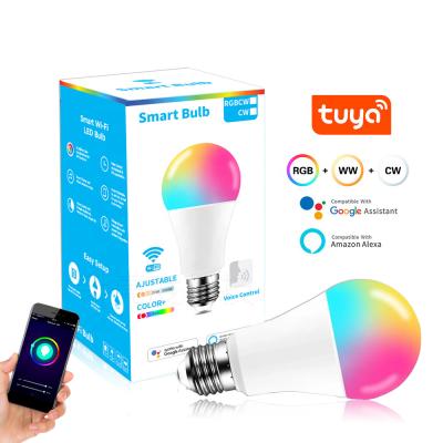 China Residential Mobile APP LED Home Lighting E26 E27 RGBW RGB Remote Control Dimmable Light Bulb for sale