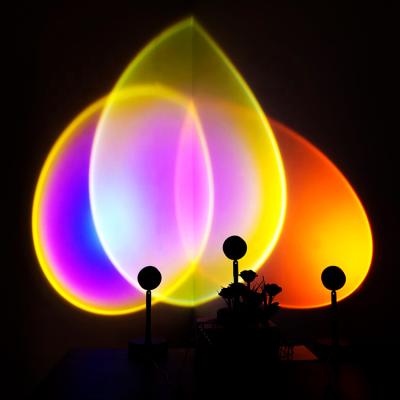 China New-designed Wholesale Crystal Led Rainbow Projection Lamp Light Projector Sunset Table Lamp for sale