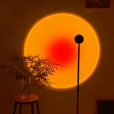 China New-designed 2021 modern rainbow style sunset projector lamp colorful led funky floor lamp for sale