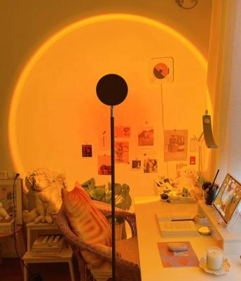 China New design living room bedroom sunset projection halo LED modern Nordic floor lamp for sale