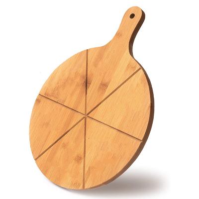 China Sustainable Natural Wholesale Cheese Pizza Round Cutting Board Wooden Drill Board for sale