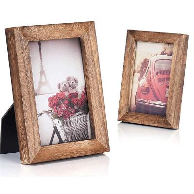 China Decorative Home Decor Customized Retro Environmental Protection High Definition Glass Solid Wood Digital Photo Frame for sale