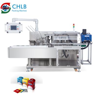 China Fully Automatic Food Machine Comdoms Box Cartoning Packaging Machine for sale