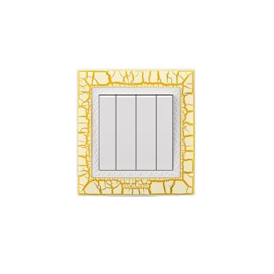 China AULMO Safe 4 BAND 1 WAY SWITCH PC FRONT PLATE WITH SLOT COLOR FRAME FEATURE DESIGN HOME USE for sale