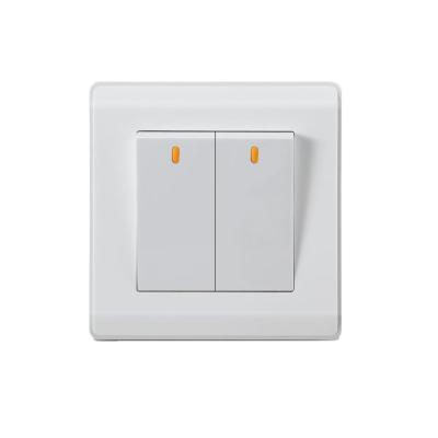 China 2 Gang 2 Way Popular White Panel 1 Gang 2 Way Switch PC Economical Power Switch for sale