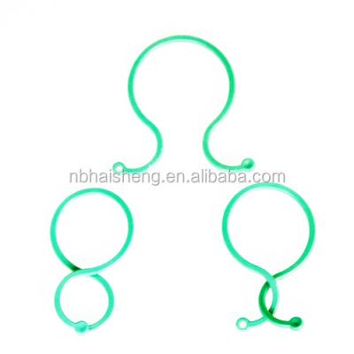 China PP Green Color PE Garden Tomato Plant Clips for sale