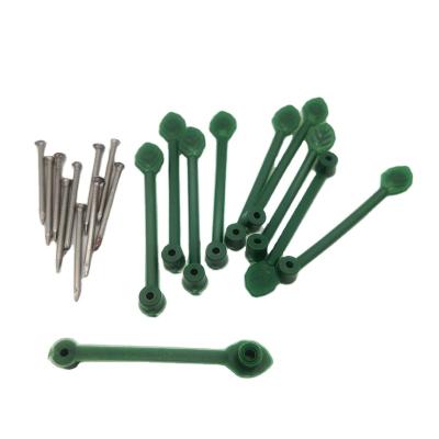 China 30pcs Dark Green PP Garden Staples for sale