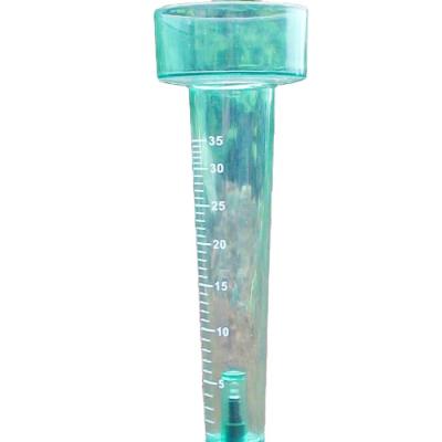 China Rainfall Measurement Outside 7 Colors LED Light Carrying Solar Green Or Blue Rain Gauge Rainfall Measurement for sale