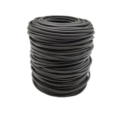 China Garden Work 3.0mm X 50M PVC Garden Expandable Tube Plant Twist Tie Soft Plastic Rubber Tree Ties Black for sale