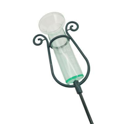 China Outdoor Plastic Rain Gauge 1051 Rainfall Rain Measuring Cup 17cm Length Green Garden Transport Standard Deviation for sale