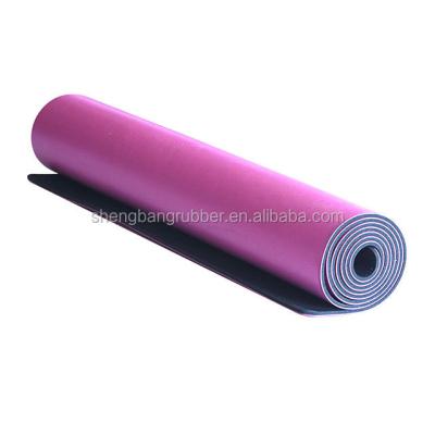 China Durable Eco Friendly Anti Slip Natural Rubber Custom Printed PU Yoga Mats for sale