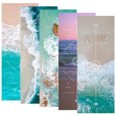 China High Quality Durable Eco Friendly Personalized Travel Yoga Mat Natural Rubber Suede Yoga Mat With Strap And Storage Bag From Manufacturer for sale