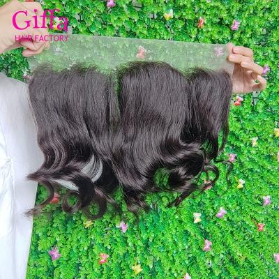 China Wholesale 13x4 Curly Loose Wave Lace Frontal Weft 12inch 16inch 30inch Brazilian Hair With Frontal Brazilian Hair for sale